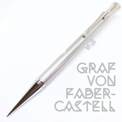 德國 Graf von Faber-Castell 繩紋飾 鍍銠金屬 0.7mm自動鉛筆